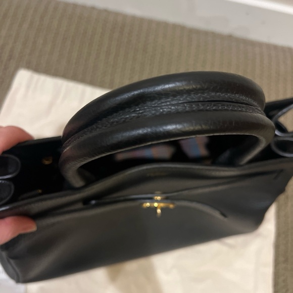 EUC Mulberry Belted Bayswater Pebbled Satchel Black Leather Shoulder Bag - Picture 8 of 16